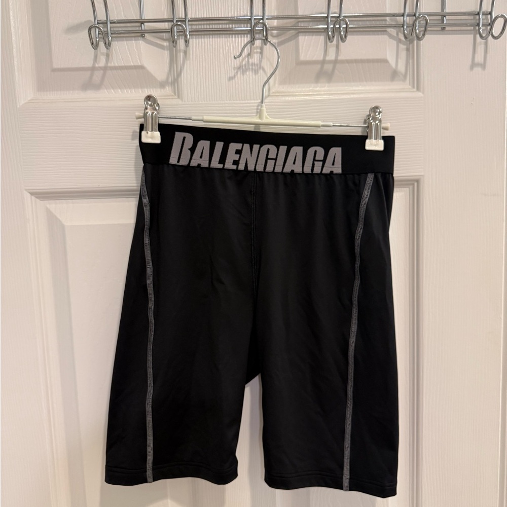 BALENCIAGA Black Cycling Sports Shorts
